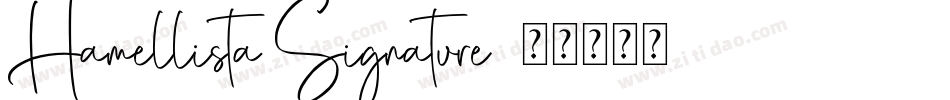 Hamellista Signature字体转换